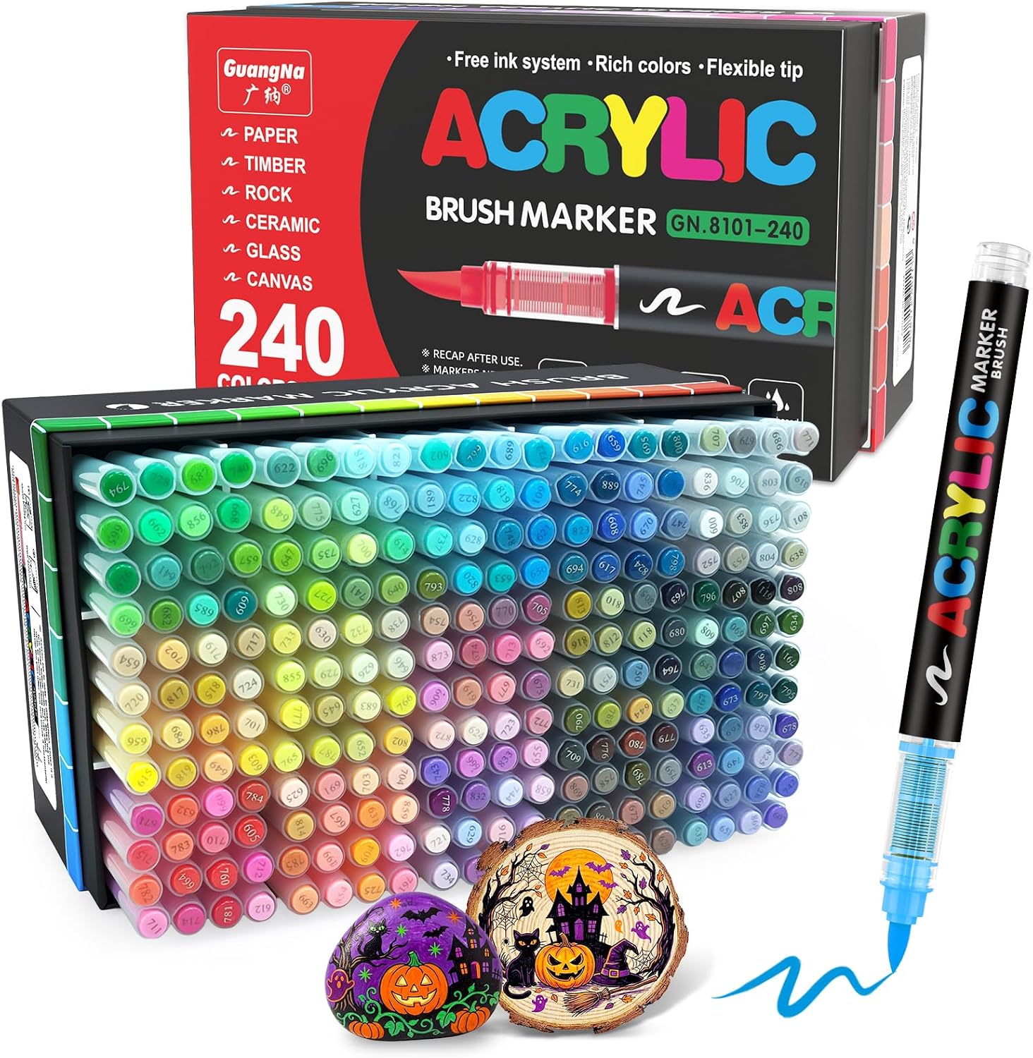 Guangna Acrylic Paint Markers (Brush Tip)