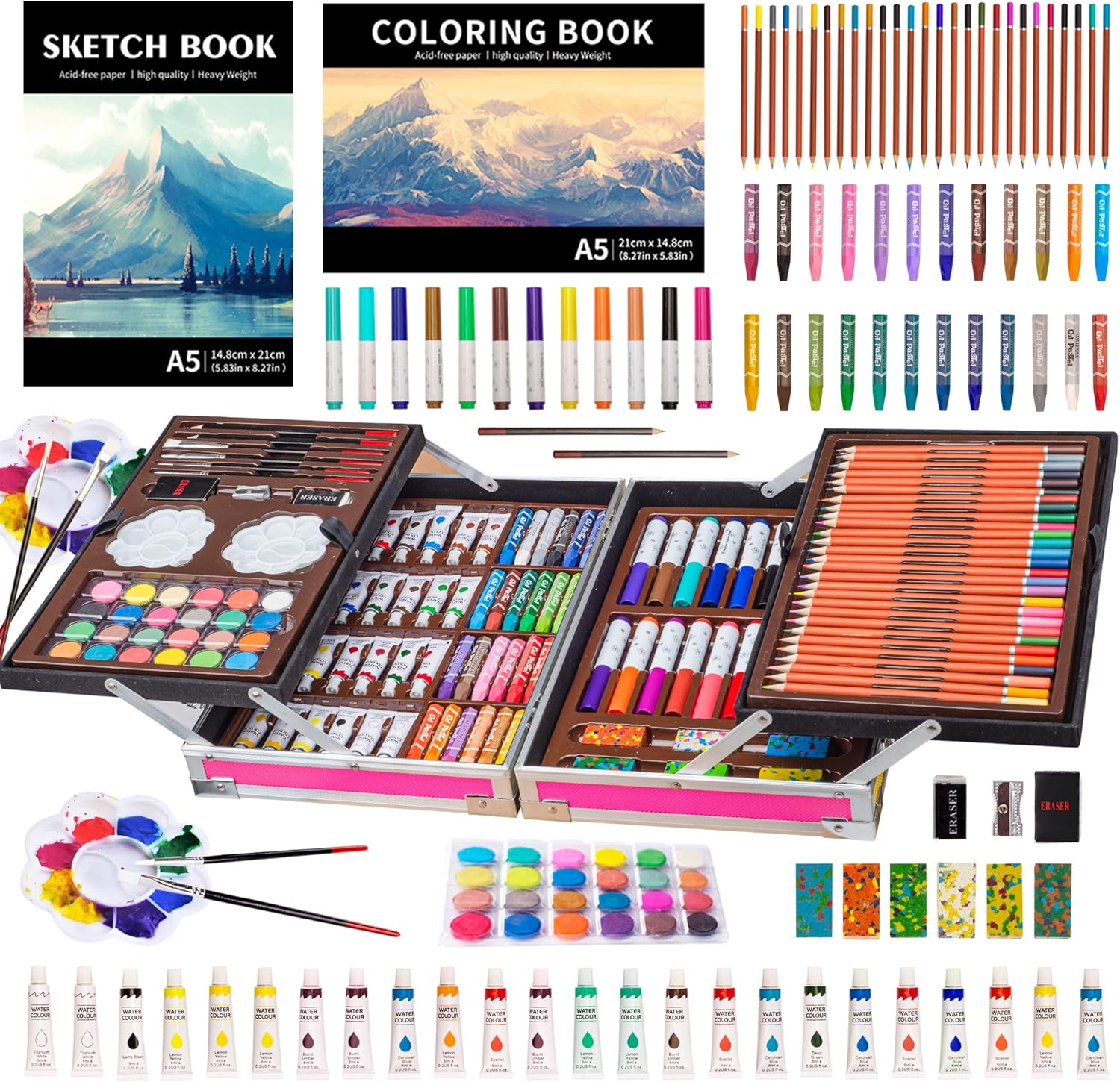 Kinspory Professional Deluxe Art Set in Case