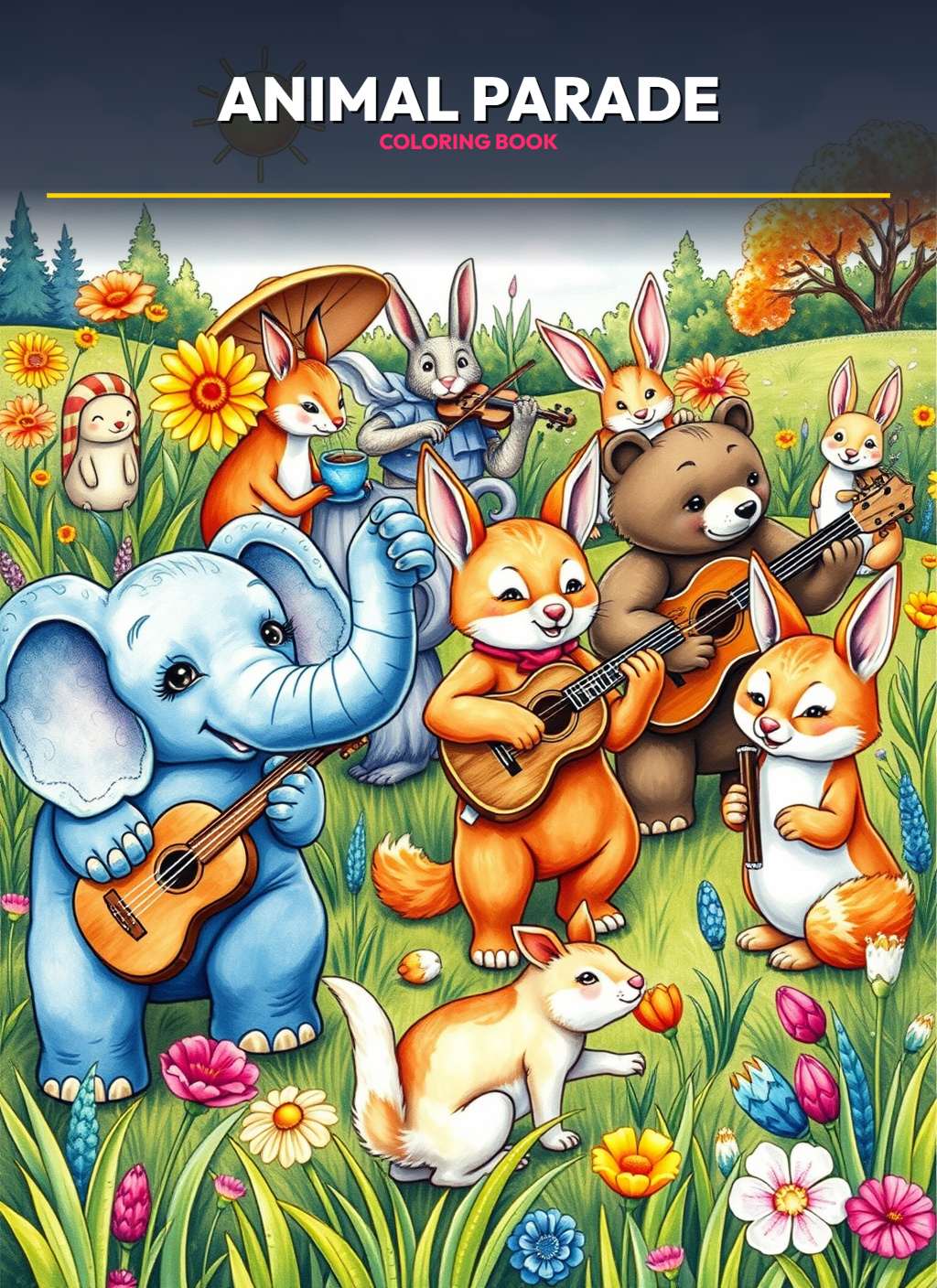 February Coloring Calendar Header
