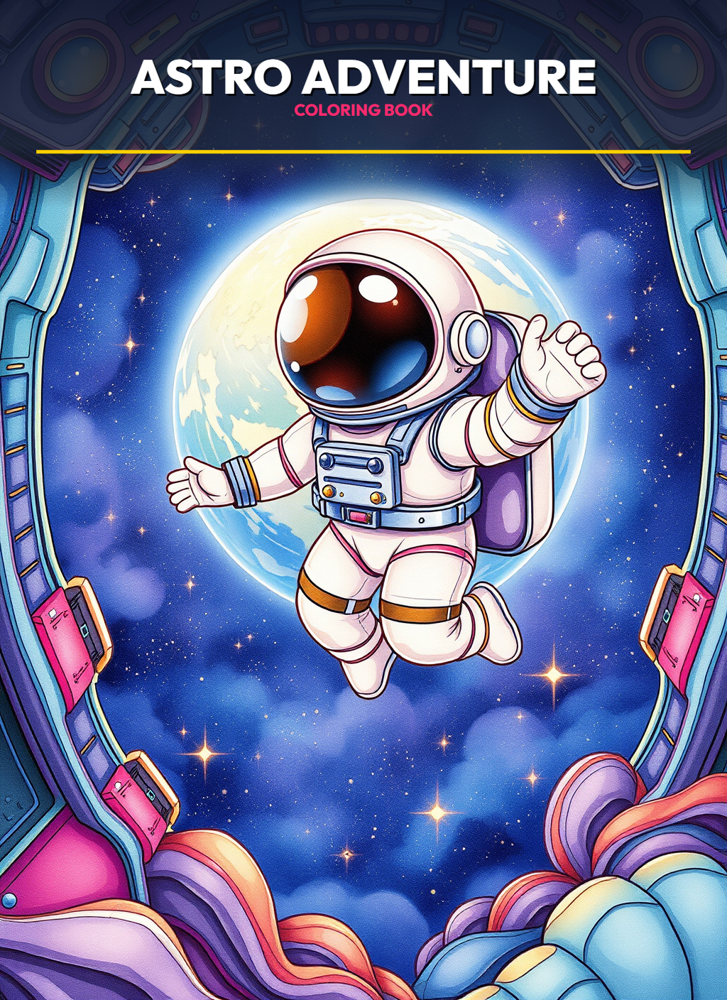 Space Adventures coloring page 1