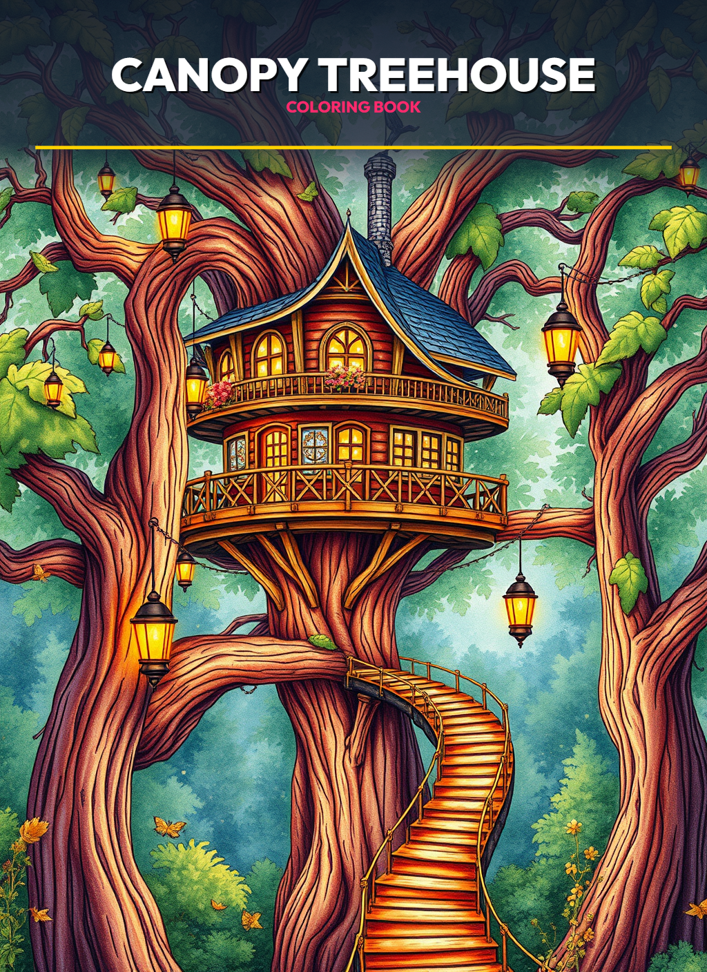 Home Sweet Home: Canopy Treehouse Retreat Coloring Pages