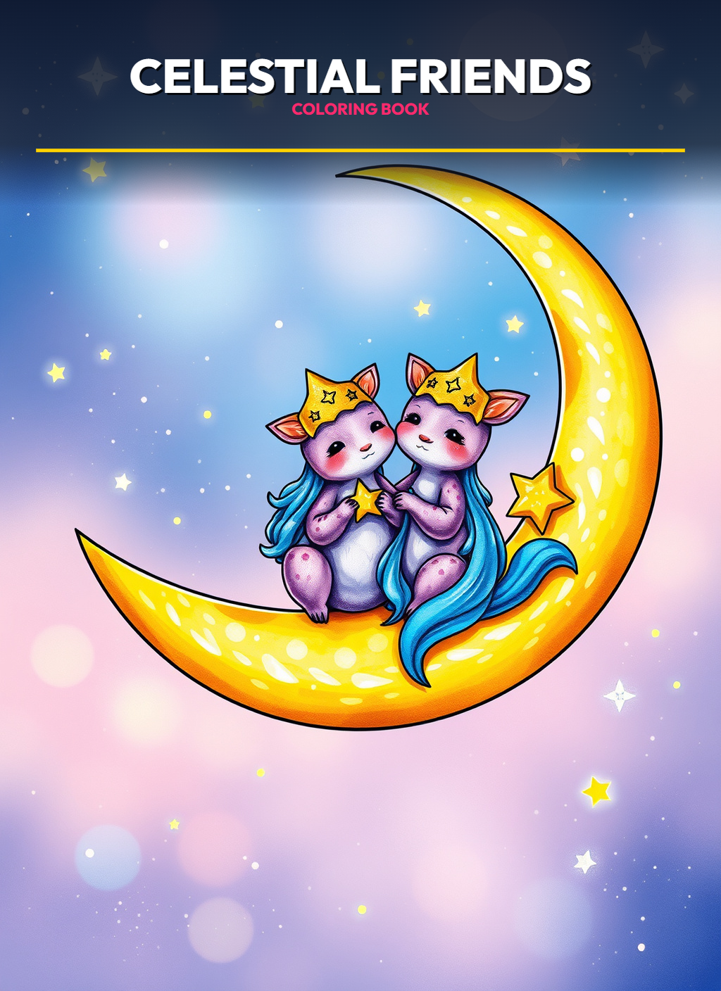 Tiny World: Celestial Friends Coloring Pages
