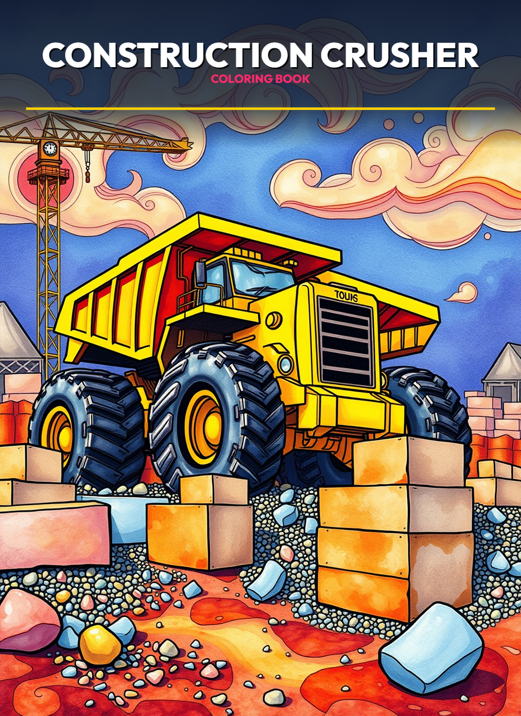 Monster Trucks – Construction Site Crushers Coloring Pages | Color Me Now