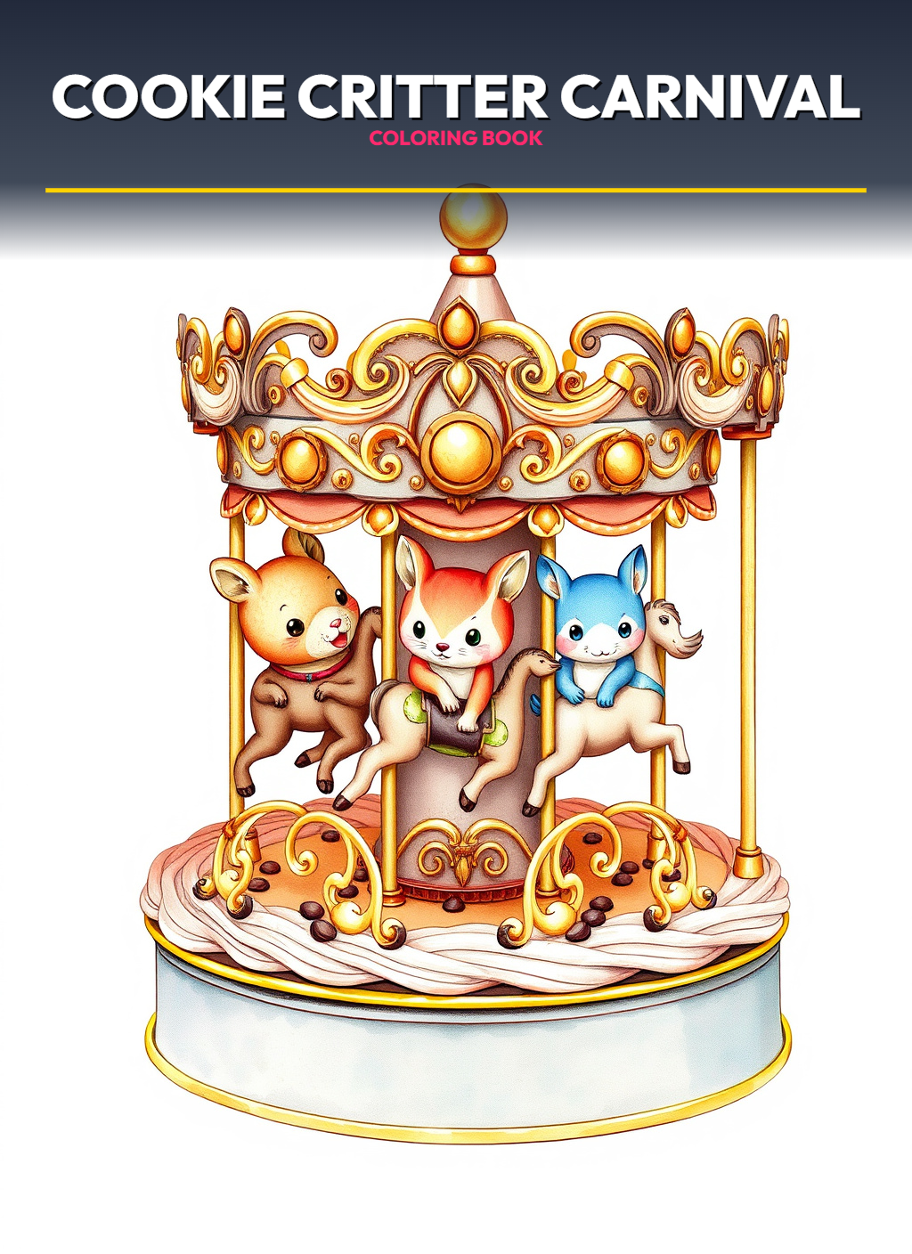 April Coloring Calendar Header