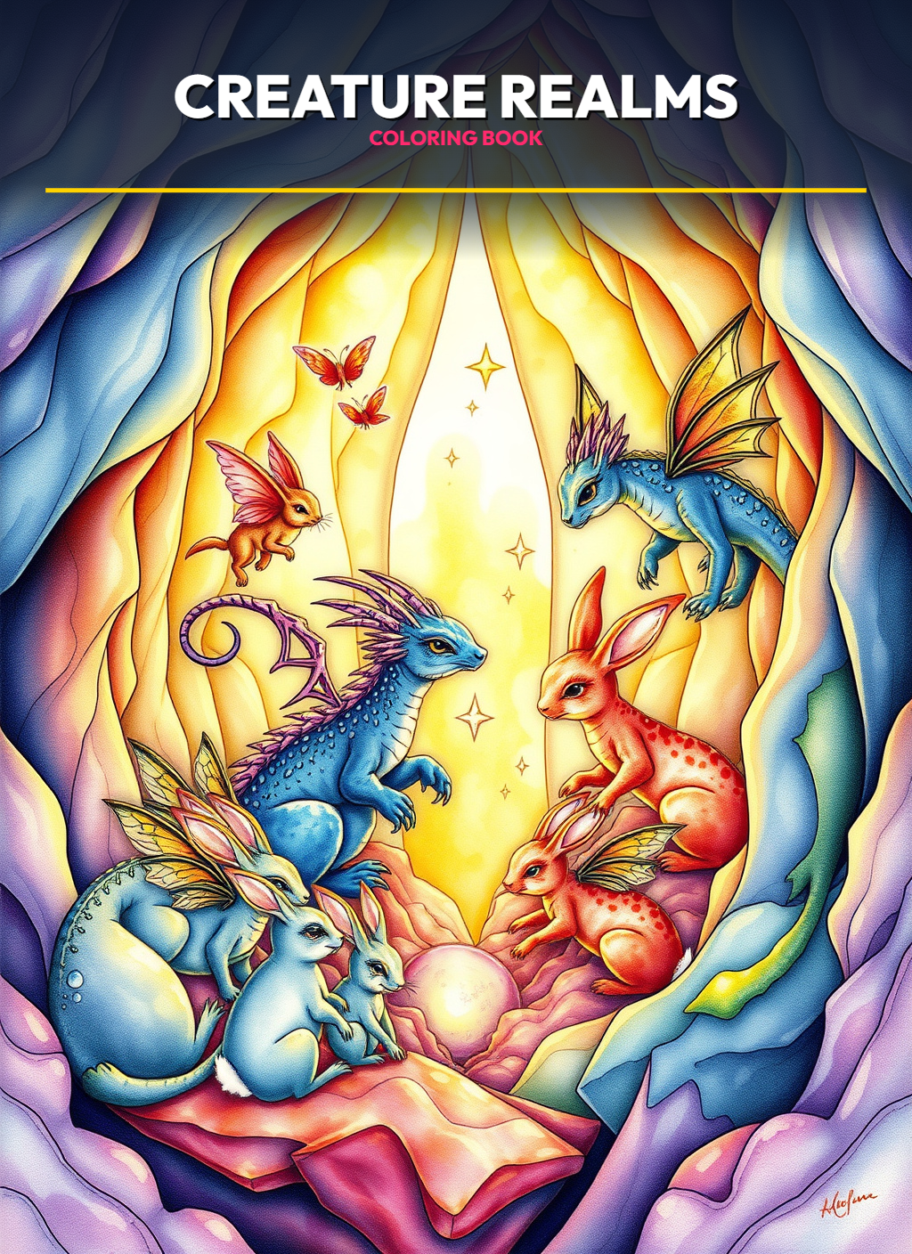 Enchanted Creature Realms Coloring Pages