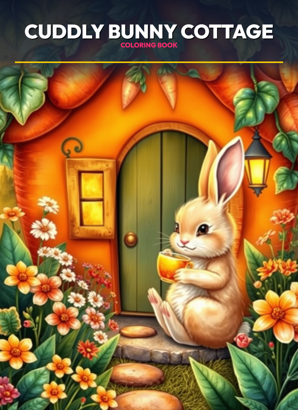 Cuddly Bunny Cottage Coloring Pages