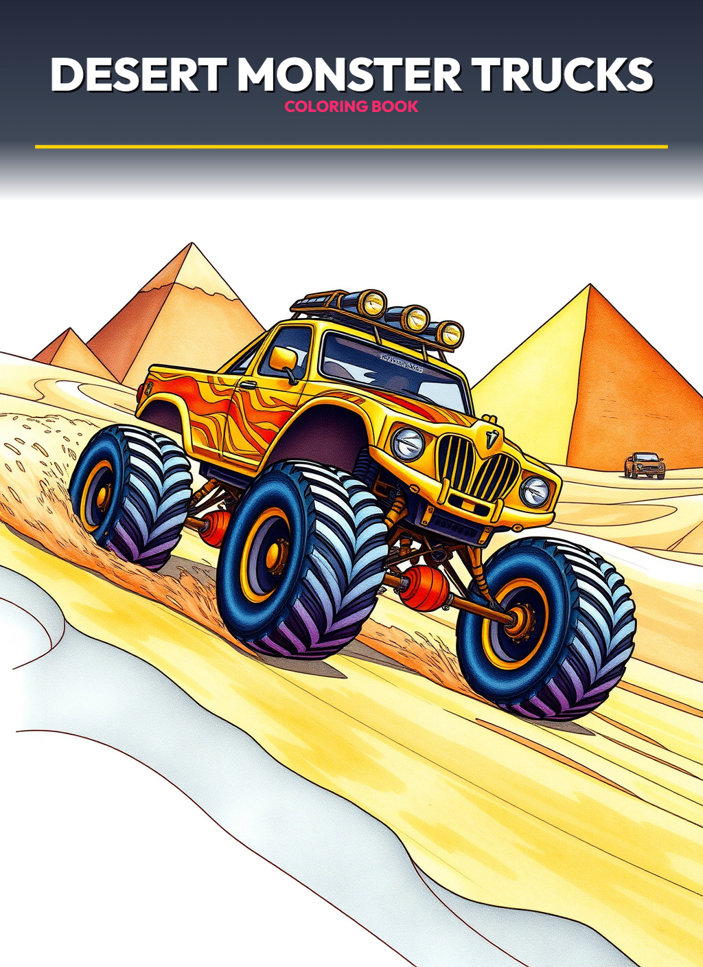 Desert Monster Trucks Coloring Pages