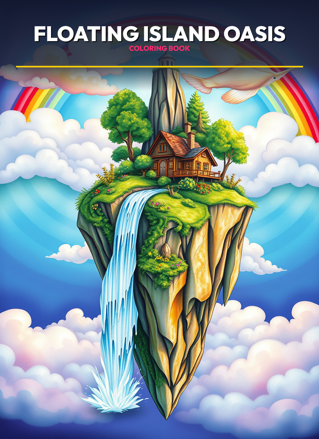 Home Sweet Home: Floating Island Oasis Coloring Pages