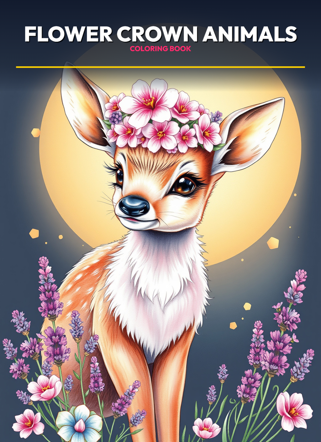 Flower Crown Animals Coloring Pages