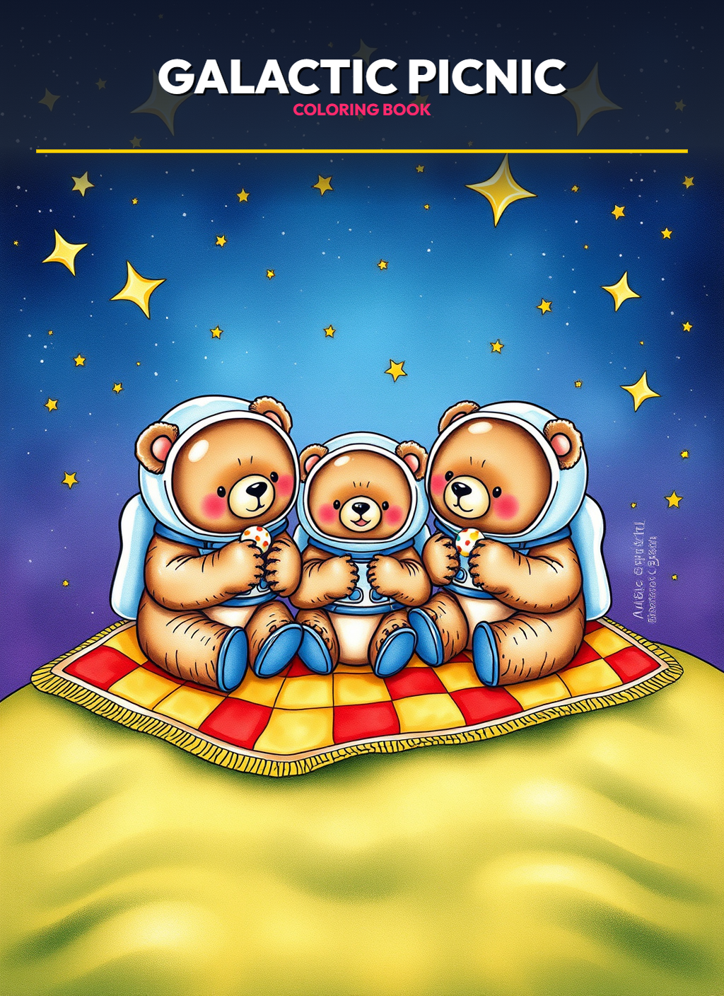 Space Adventures: Galactic Family Picnic Coloring Pages