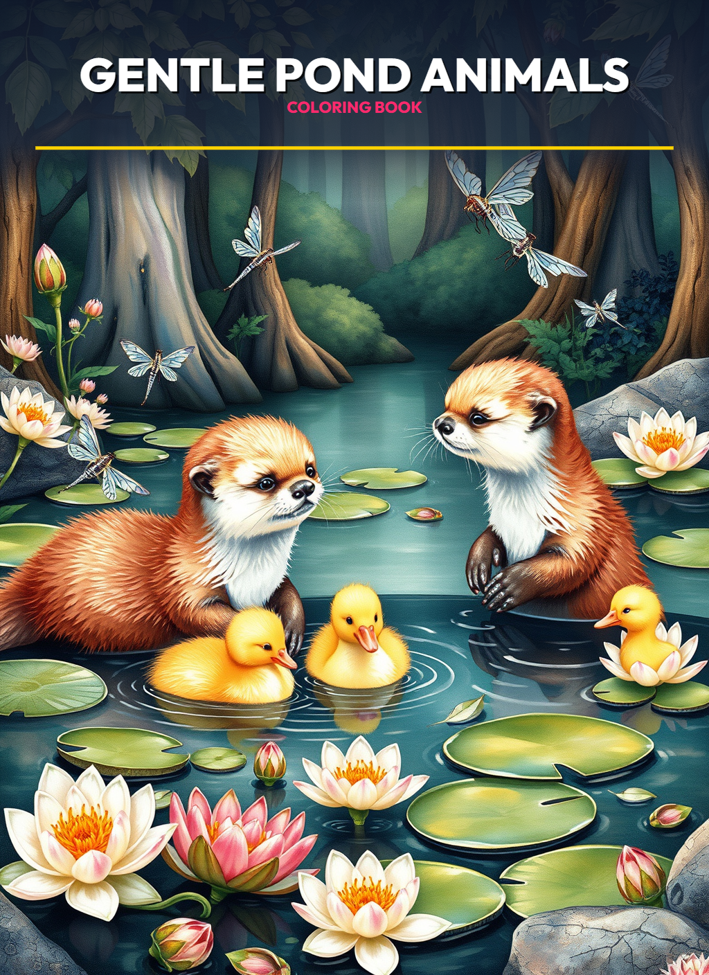 Gentle Pond Animals Coloring Pages
