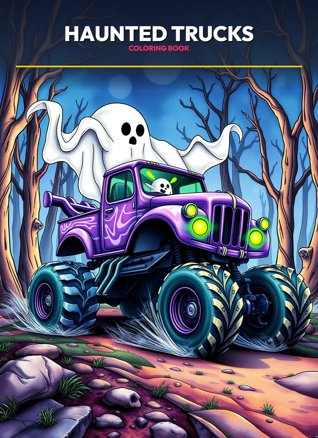Haunted Monster Trucks Coloring Pages