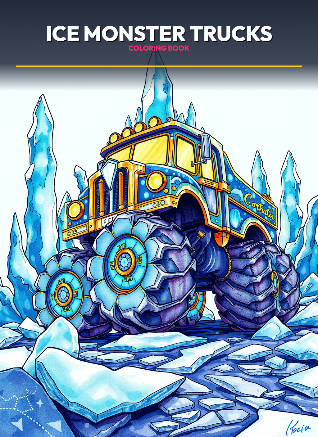 Ice Monster Trucks Coloring Pages