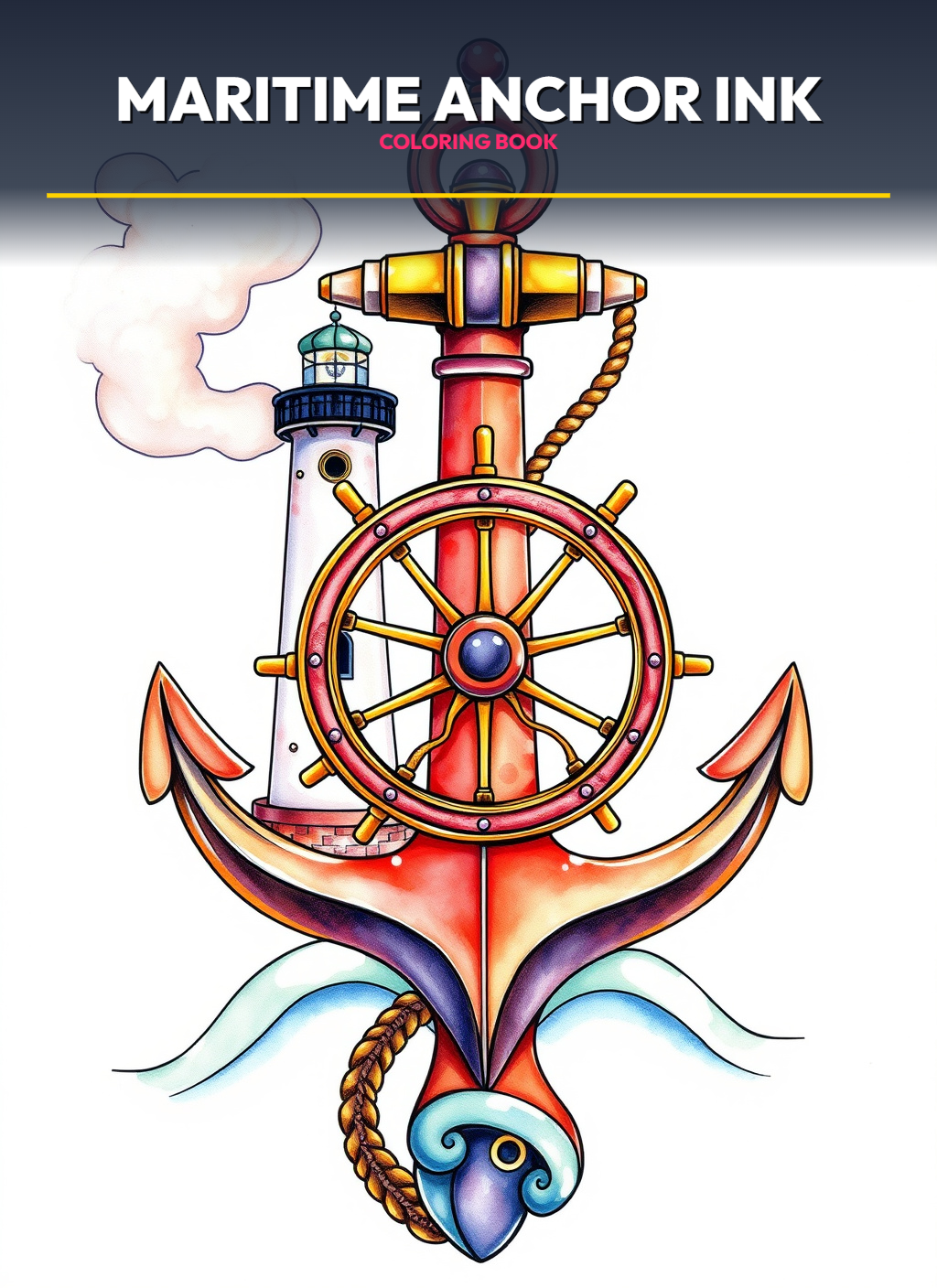 Inked Realms – Maritime Anchor Ink Coloring Pages