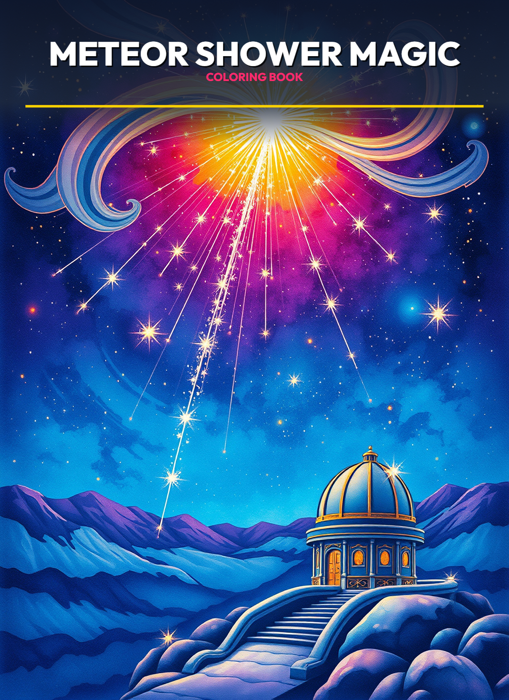 Space Adventures: Meteor Shower Magic Coloring Pages