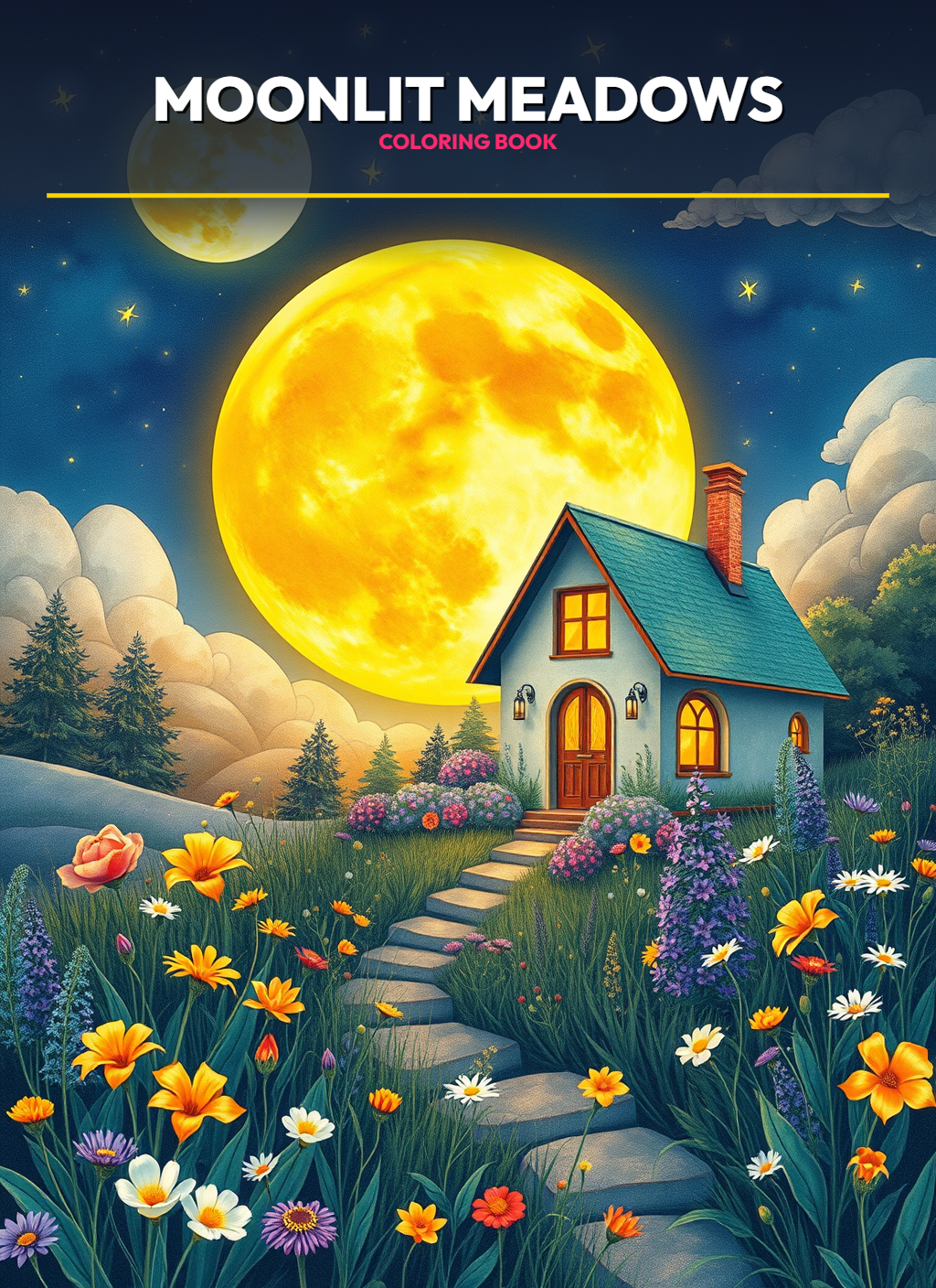 Moonlit Meadows Coloring Pages