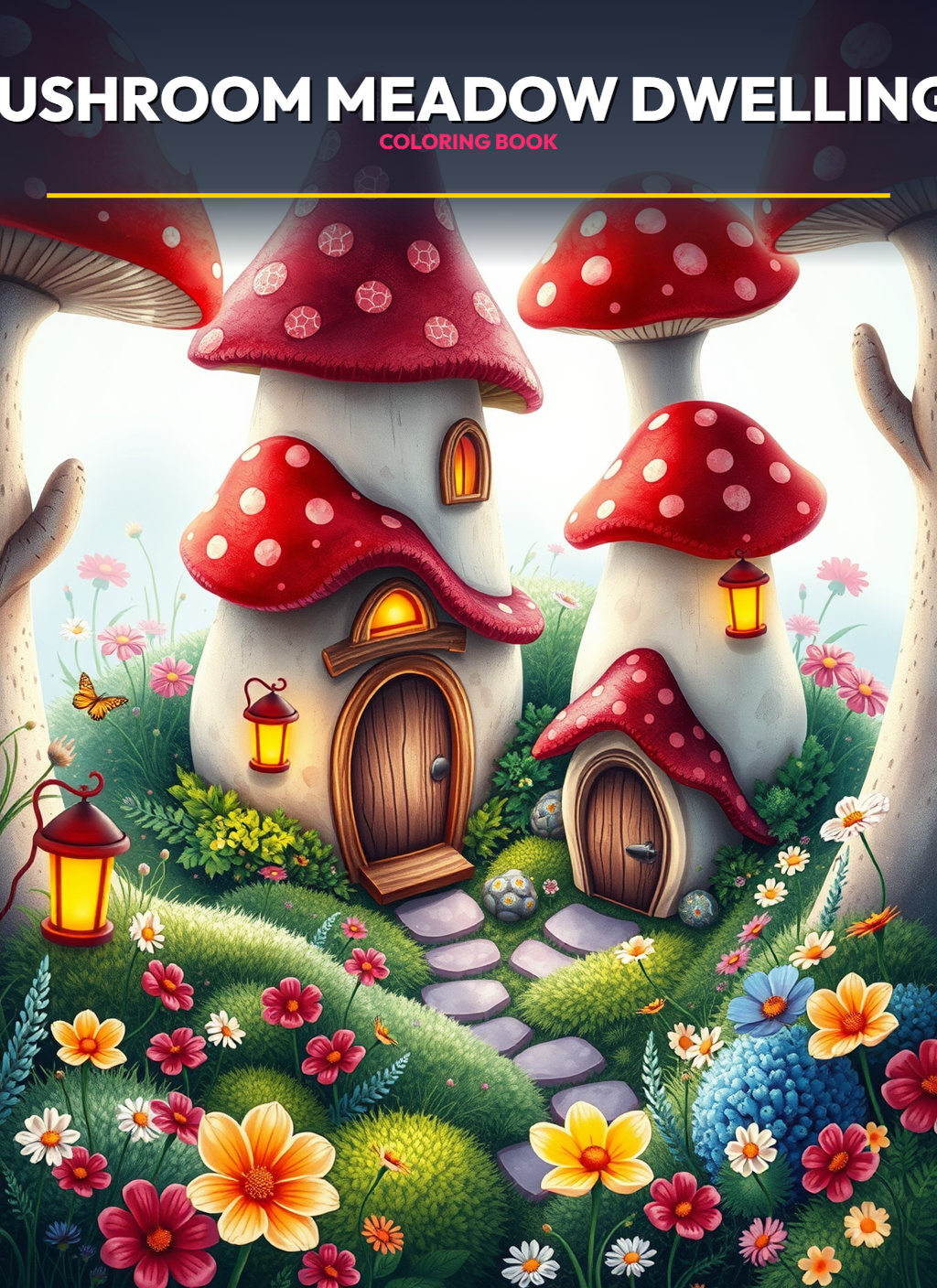 Home Sweet Home: Mushroom Meadow Dwellings Coloring Pages
