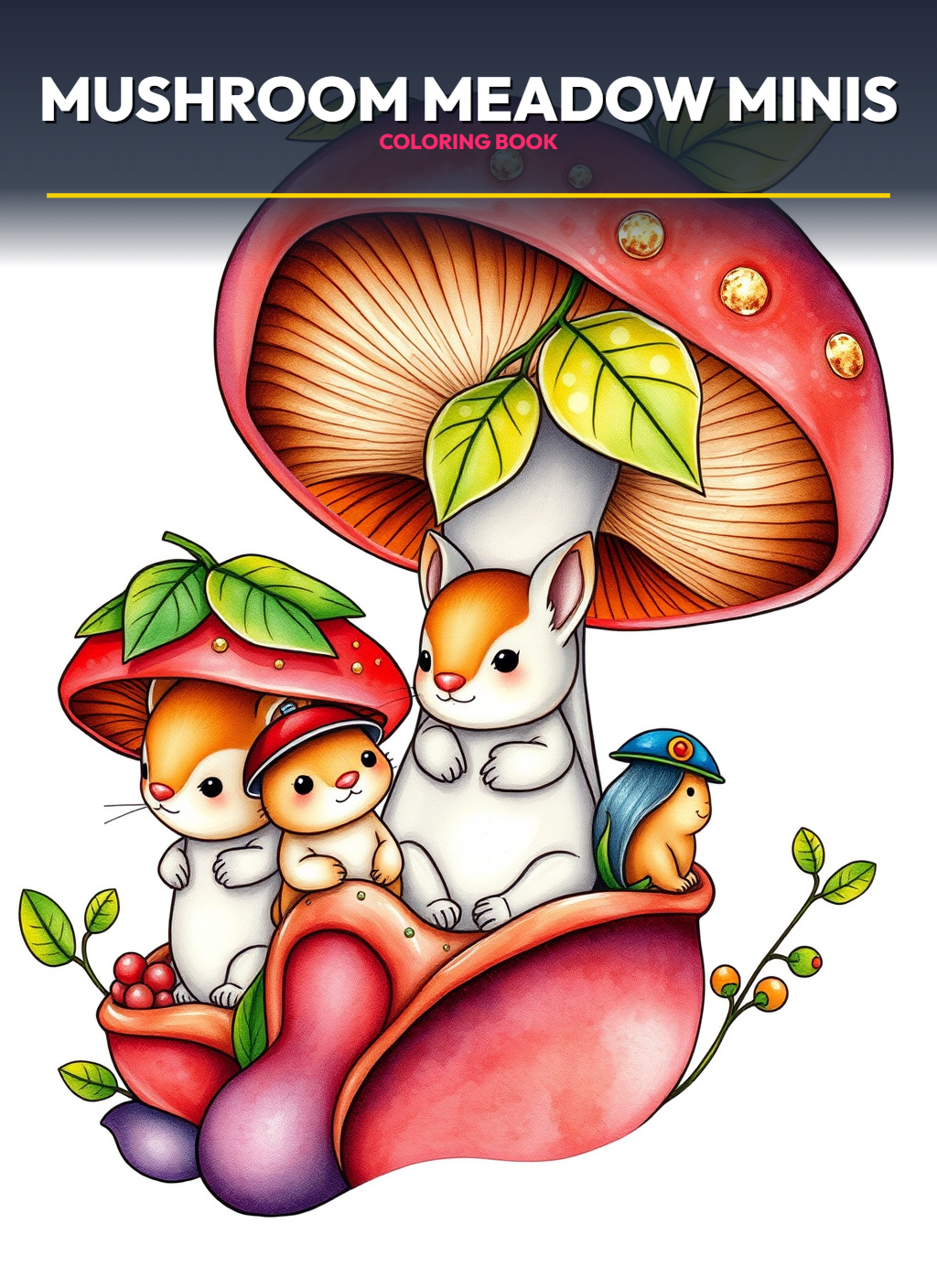 Tiny Food Friends – Mushroom Meadow Minis Coloring Pages