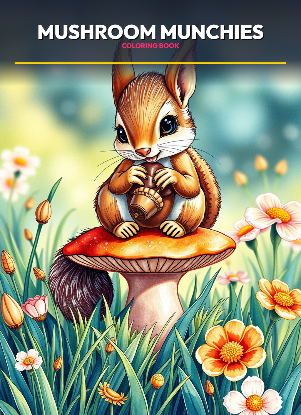 Tiny Food Friends – Mushroom Munchies Mate Coloring Pages