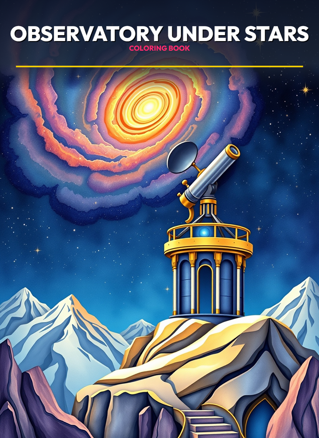 Space Adventures: Observatory Under the Stars Coloring Pages