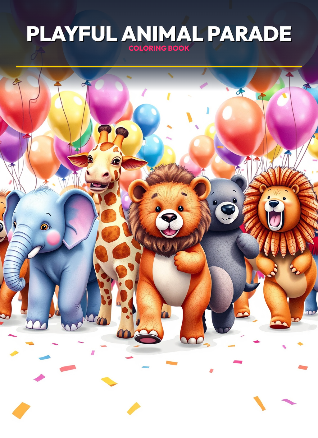 Playful Animal Parade Coloring Pages