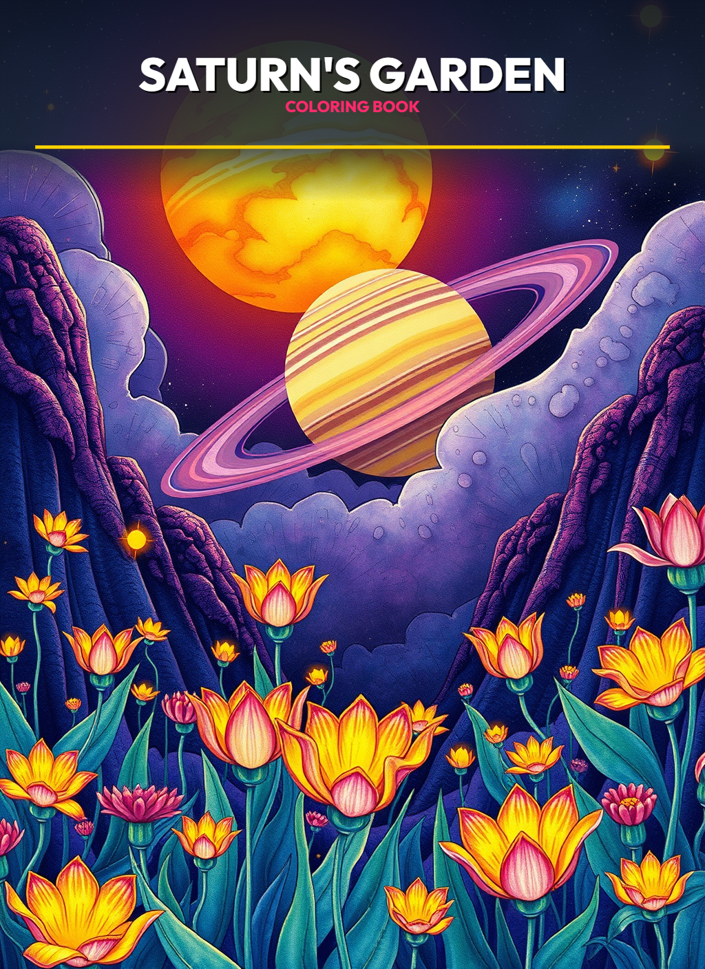 Space Adventures: Saturn’s Garden Coloring Pages