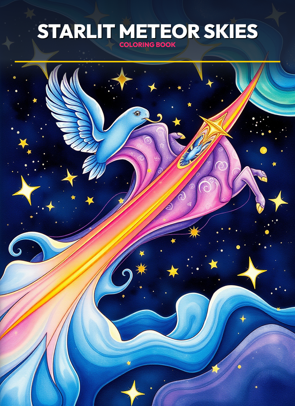 Space Adventures: Starlit Meteor Skies Coloring Pages