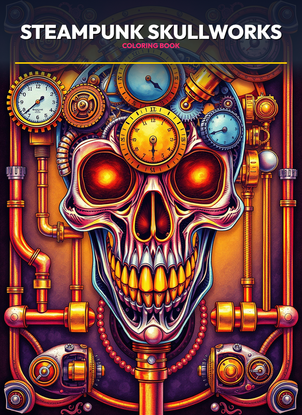 Skull Realms: Steampunk Skullworks Coloring Pages