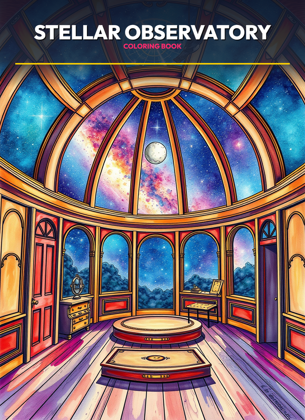 Space Adventures: Stellar Observatory Nights Coloring Pages