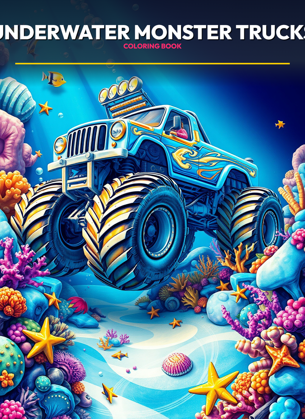 Monster Trucks – Underwater Rumble Trucks Coloring Pages