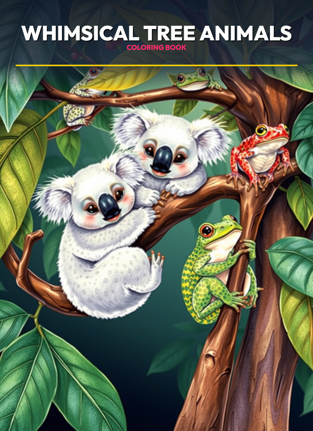 Whimsical Tree Animals Coloring Pages