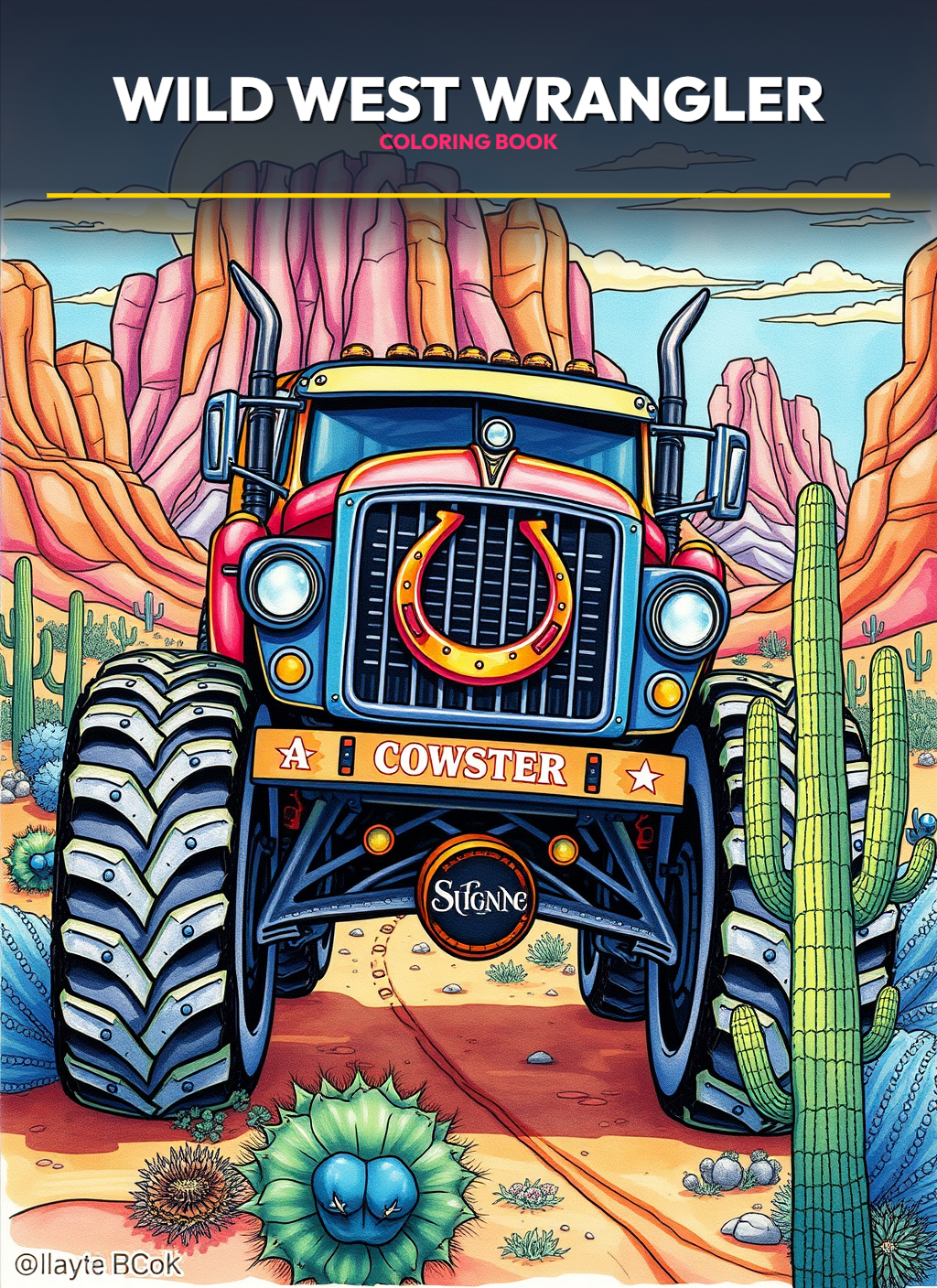 Monster Trucks – Wild West Wrangler Trucks Coloring Pages