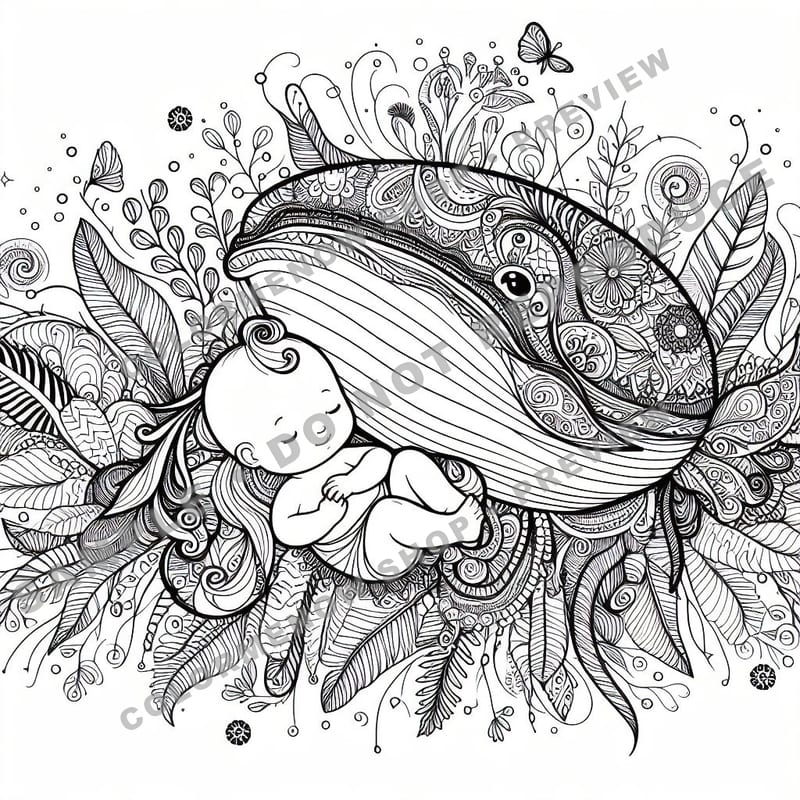 Whimsical Animals: Ornate Mandala Coloring Pages - Sample Page 2