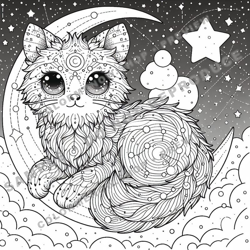 Enchanted Creature Realms Coloring Pages - Sample Page 2