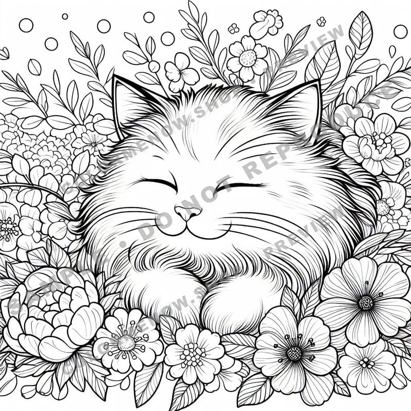 Flower Crown Animals Coloring Pages - Sample Page 3