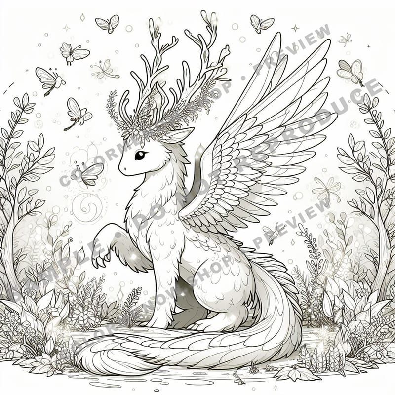 Forest Guardian Coloring Pages - Sample Page 1