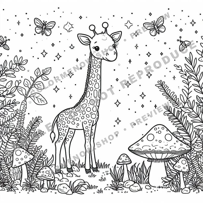 Forest Mushrooms Mandala Coloring Pages - Sample Page 2