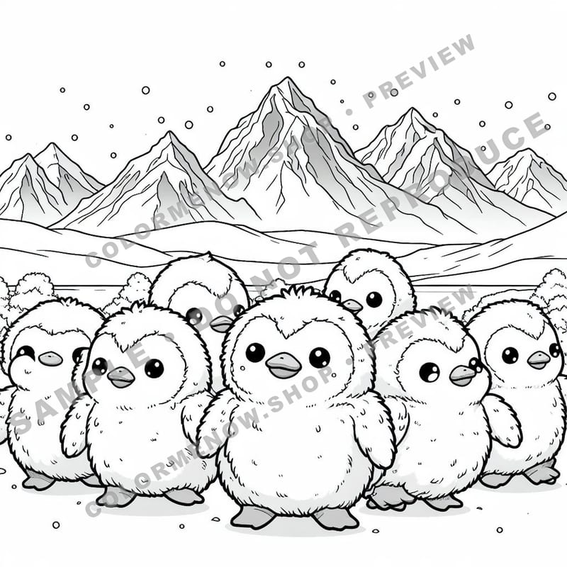 Happy Mountain Animals Coloring Pages - Sample Page 3