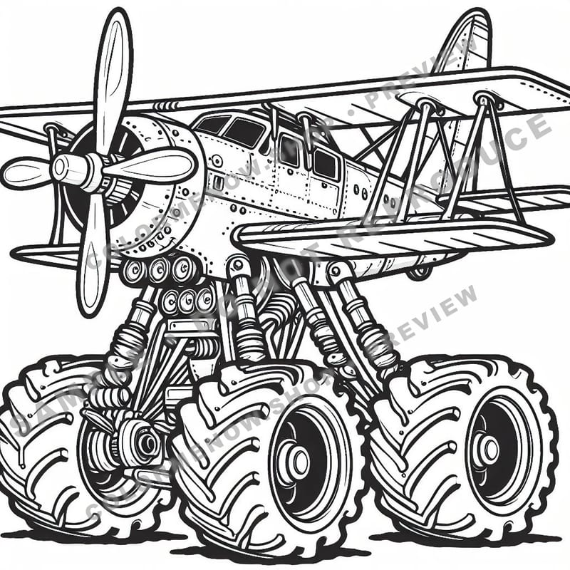 Monster Trucks – Sky Soarer Trucks Coloring Pages - Sample Page 2