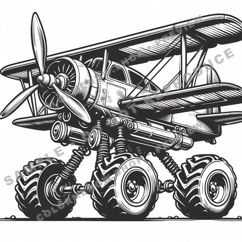 Monster Trucks – Sky Soarer Trucks Coloring Pages - Sample Page 3