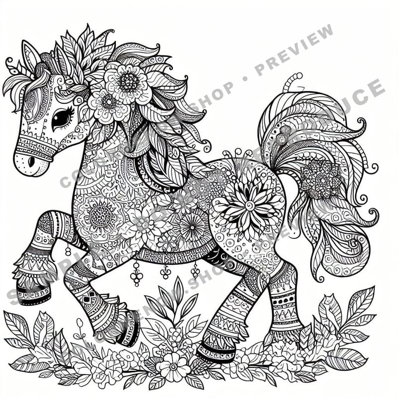 Peaceful Animal Mandalas Coloring Pages - Sample Page 1