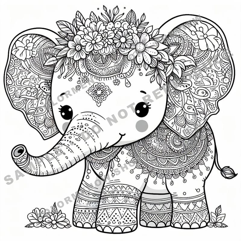 Peaceful Animal Mandalas Coloring Pages - Sample Page 2
