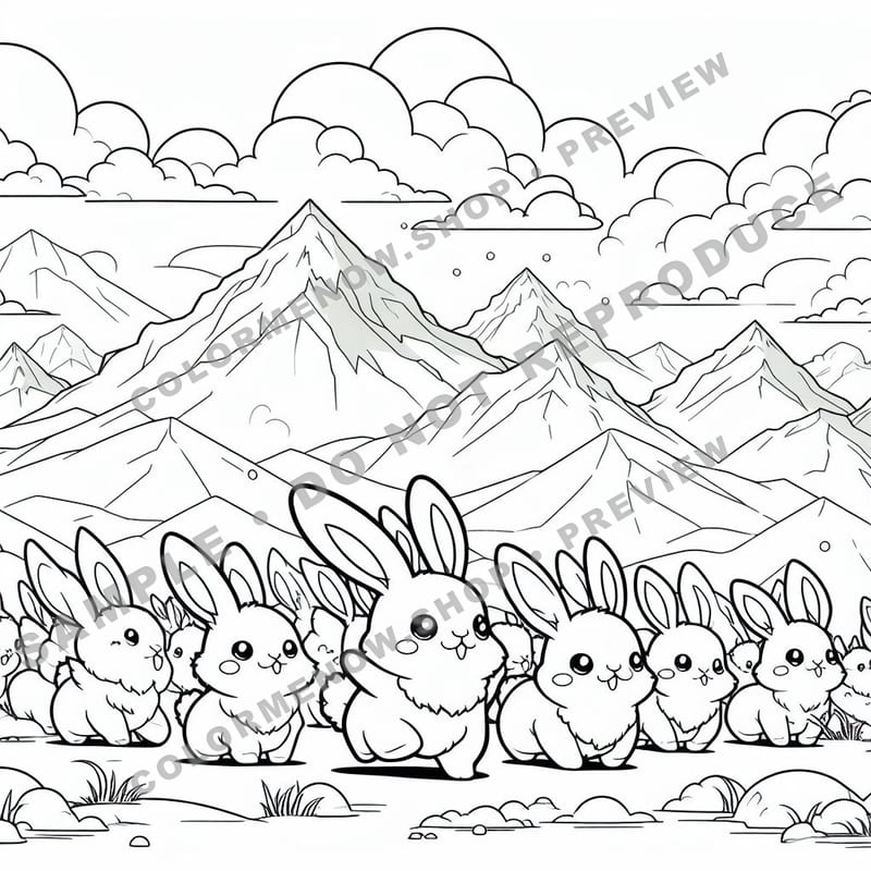 Playful Animal Parade Coloring Pages - Sample Page 1