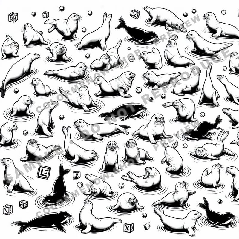 Playful Animal Parade Coloring Pages - Sample Page 2