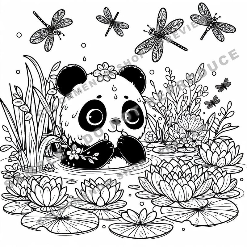 Pondside Animal Friends Coloring Pages - Sample Page 3