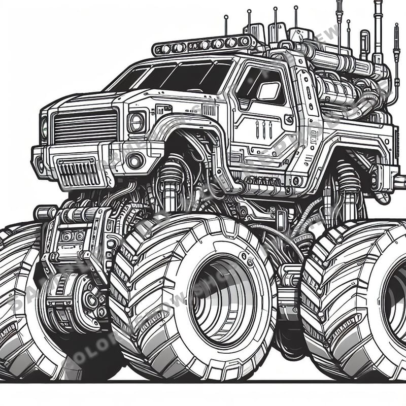 Robo Monster Trucks Coloring Pages - Sample Page 2