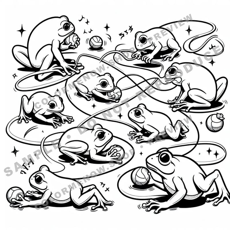 Silly Animal Parade Coloring Pages - Sample Page 2