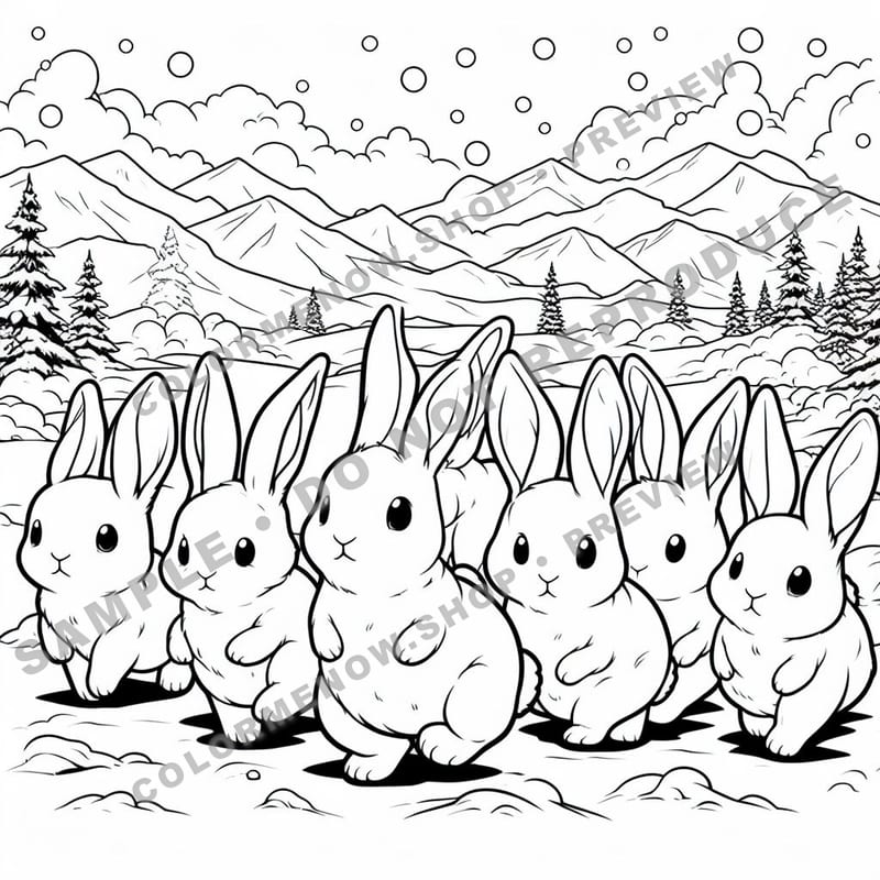 Silly Animal Parade Coloring Pages - Sample Page 3