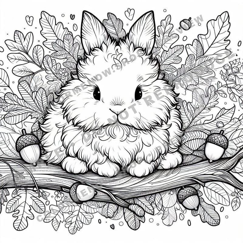 Whimsical Tree Animals Coloring Pages - Sample Page 3