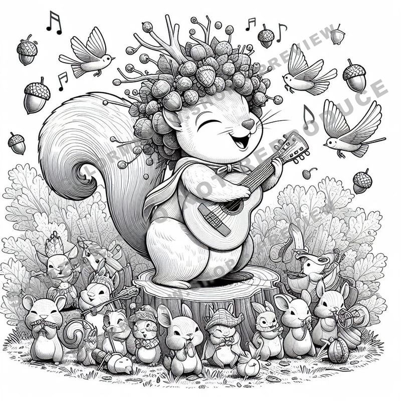 Whispering Woods Coloring Pages - Sample Page 2
